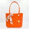 thumbnail image 1 of SUMMERVIBES Women's EVA Tote Beach Bag, Orange, 1 of 4