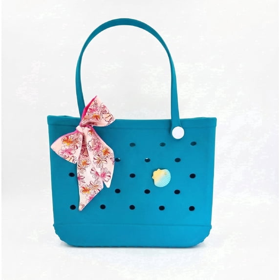 Summervibes Women's EVA Tote Beach Bag, Blue