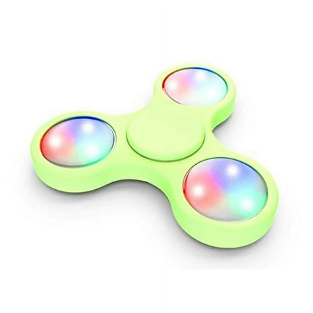 BOGO FREE! Fidget Spinner FS17-G Green LED Fidget Focus Finger Spin Stress Hand Desk Toy