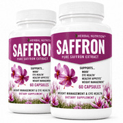 BOGO Sale - Extra Strength Saffron Extract - Two 60 Count Bottles, 88.5mg Per Serving