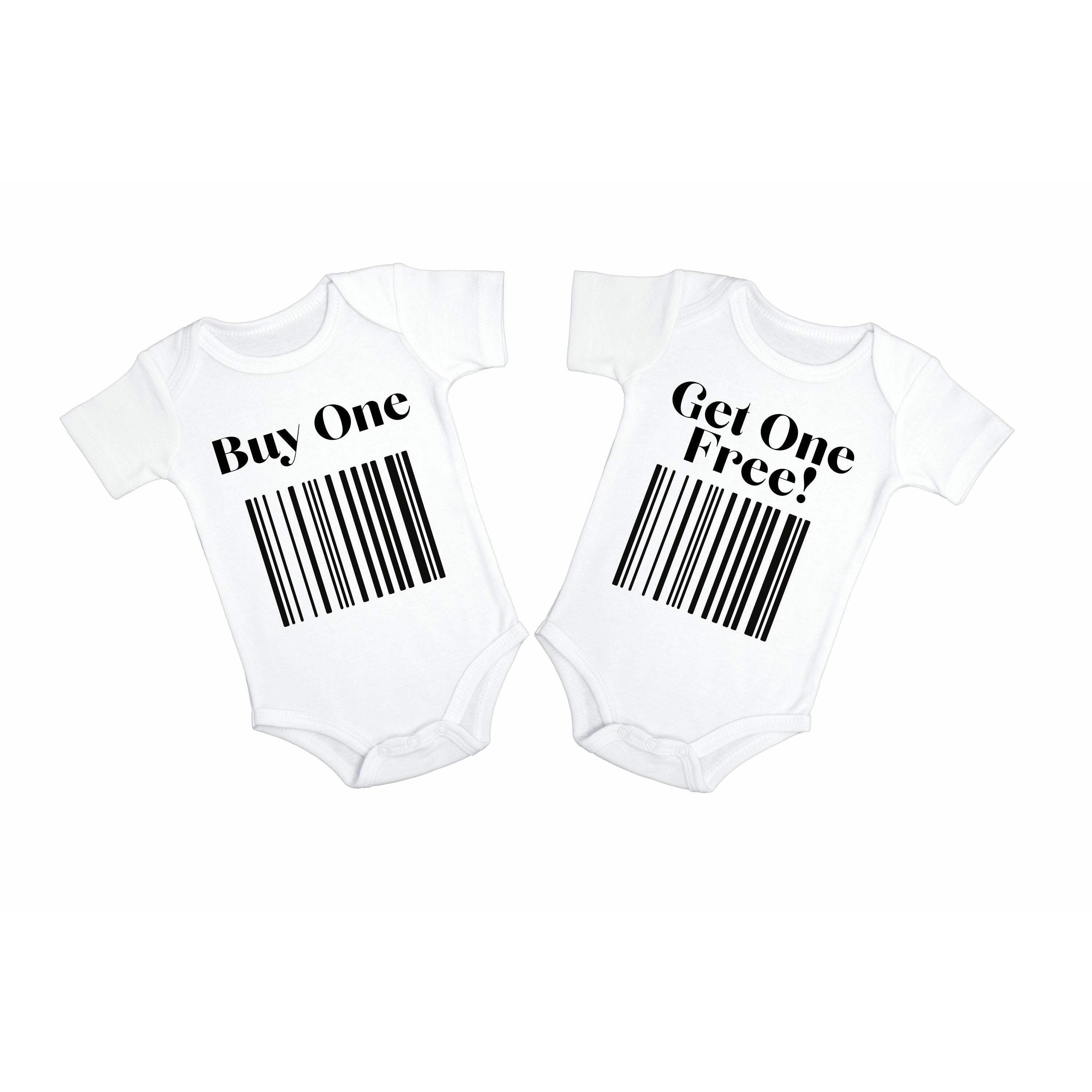 BOGO Twins Pregnancy Announcement Onesie | Set of 2 (0-3 Months)