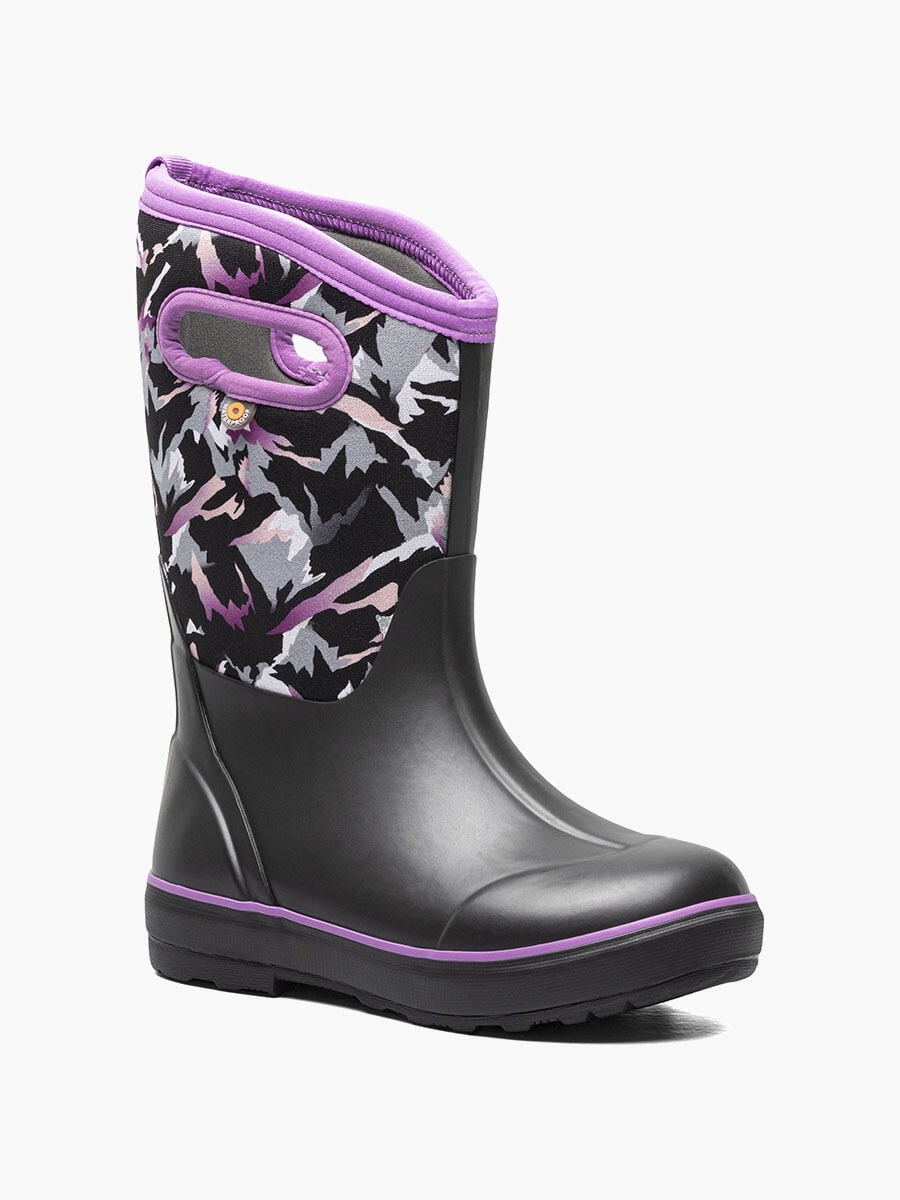 BOGS Kids' Classic II Winter Mountain Insulated Rain Boots Black Multi ...