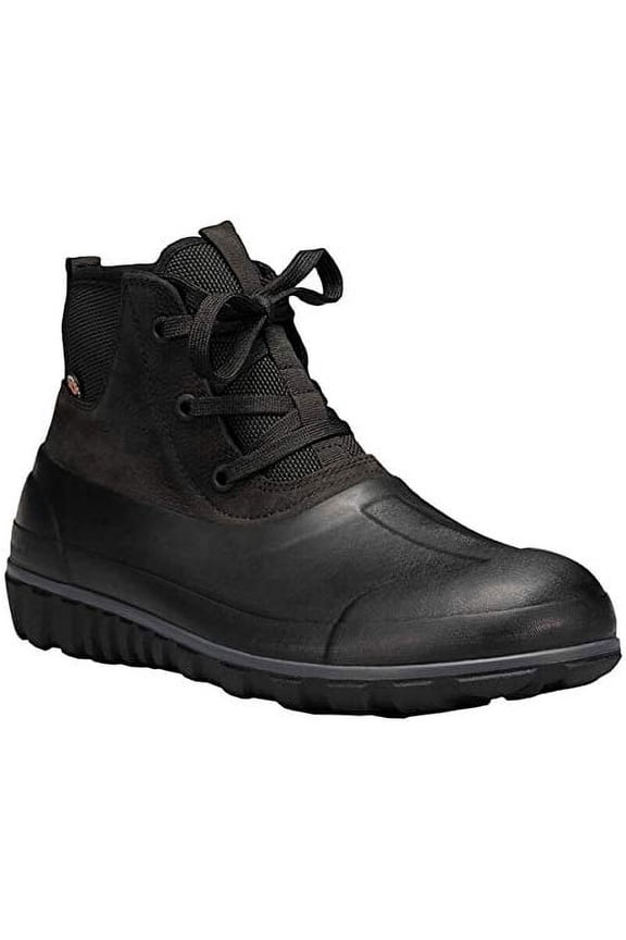 Men's Casual Lace Waterproof Leather Snow Boots Black - 72620-001  001 black