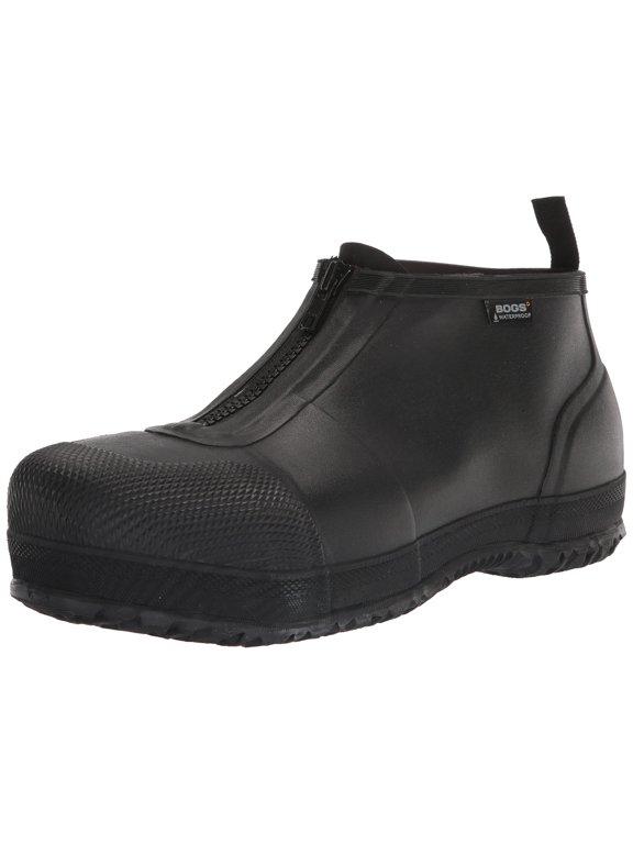 Overshoe Zip Composite Safety Toe Work Shoes for Men and Women Synthetic and Textile Construction Black Men's 5, Women's 7 Medium