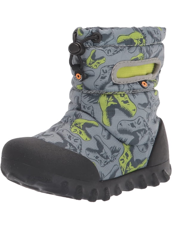 Unisex-Child B Moc Snow Boot Toddler 1-4 Years 7 Toddler Cool Dinos Print - Gray