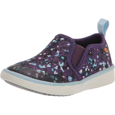 BOGS Unisex-Child Kicker Slip on Shoe Toddler/Little Kids Sneaker Toddler 1-4 Years 5 Toddler Little Textures Print - Purple