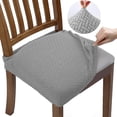 thumbnail image 1 of BOGUANG Elastic Chair Cover, T-shaped Pattern Dining Chair Covers (6 pieces - Light gray), 1 of 7