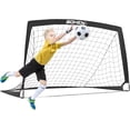 thumbnail image 1 of BOHEN 5x3ft Portable Soccer Goal for Kids Backyard with Carry Bag - Easy Folding Lightweight Fun Outdoor Indoor for Teen Youth Adult (Black, 1 pack), 1 of 8