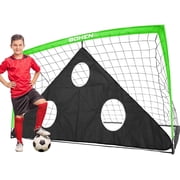 BOHEN 6x4ft Portable Soccer Goal for Kid Backyard with Carry Bag - Easy Folding Lightweight Fun for Outdoor Indoor for Teen Youth Adult Green, 1pack