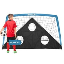 BOHEN 6x4FT Portable Soccer Goal for Kids Backyard Youth Soccer Goal with Net Ground Stakes with Carry Bag