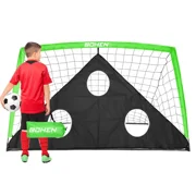 BOHEN 6x4FT Portable Soccer Goal for Kids Backyard Youth Soccer Goal with Net Ground Stakes with Carry Bag