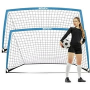 BOHEN 9x5 ft Portable Kids Soccer Goal for Backyard Large Practice Soccer Net with Carry Bag