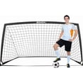 thumbnail image 1 of BOHEN 9x5FT Portable Soccer Goal for Kids Backyard with Carry Bag - Easy Folding Lightweight Fun for Outdoor Indoor Training Games for Teen Youth Adult (Black, 9x5FT, 1 Pack), 1 of 8