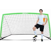 BOHEN 9x5ft Portable Soccer Goal for Kids Backyard with Carry Bag - Easy Folding Lightweight Fun Outdoor Indoor for Teen Youth Adult Green, 1 pack
