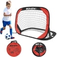 thumbnail image 1 of BOHEN Pop Up Soccer Goals for Kids-Foldable Portable Soccer Net for Outdoor Indoor Backyard Beach(3.3x2.2FT,Red), 1 of 7