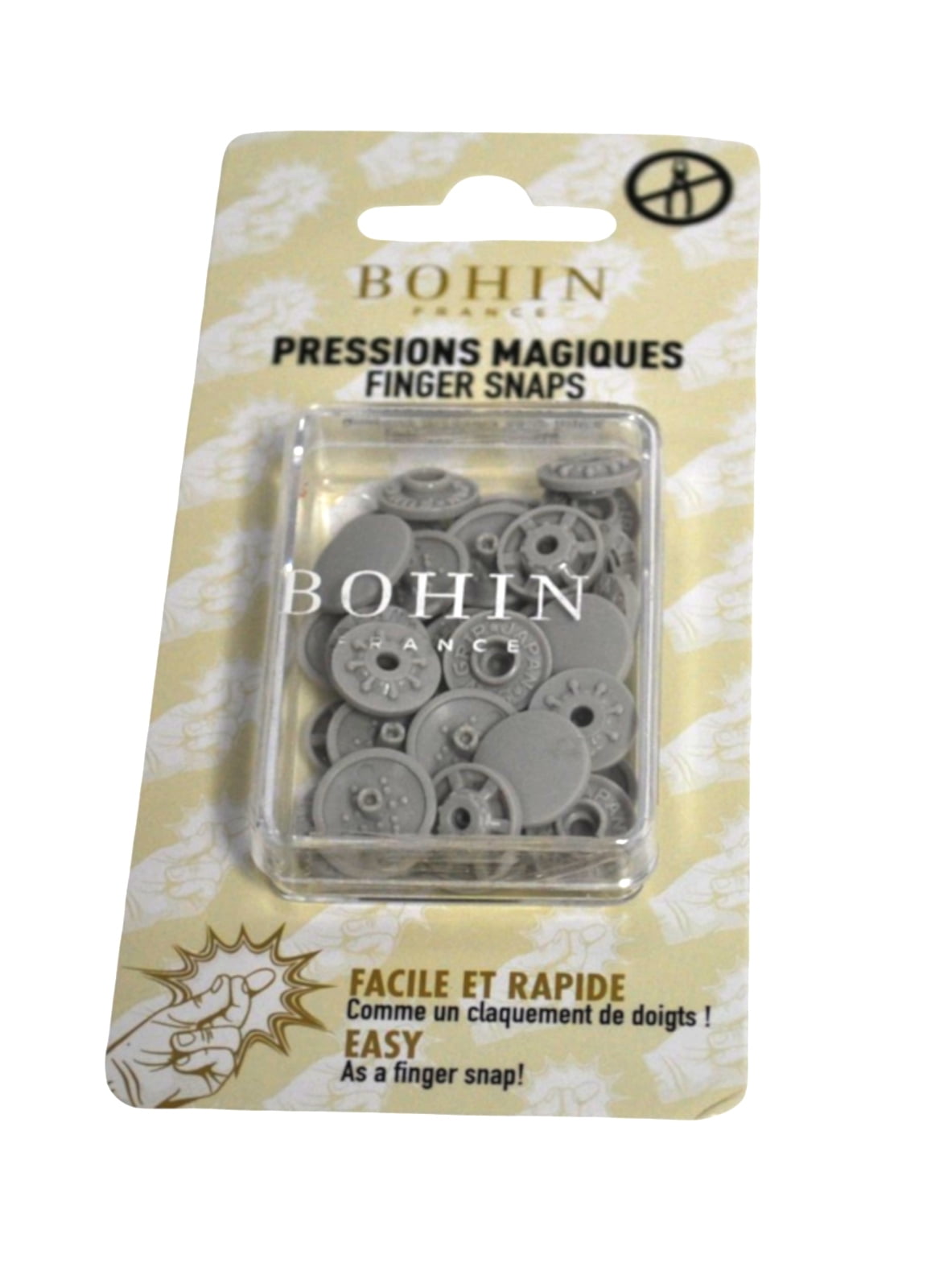 BOHIN Grey Magic Plastic Finger Snap Buttons 71766 - Walmart.com
