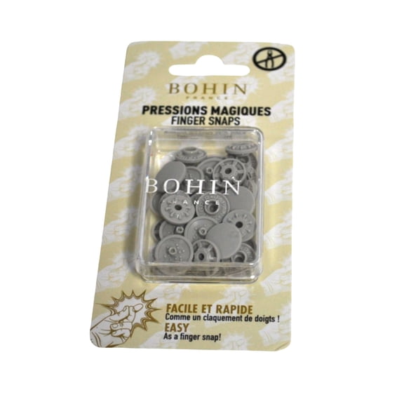 BOHIN Grey Magic Plastic Finger Snap Buttons 71766