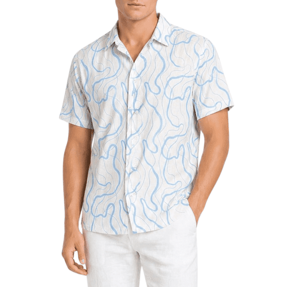 BOHIO Men’s Short Sleeve Button-Down Shirt 100% Polyester (Men)