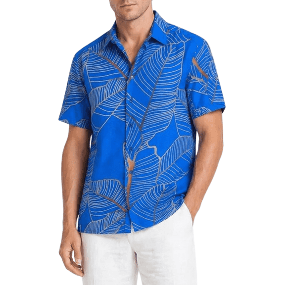 BOHIO Men’s Short Sleeve Button-Down Shirt 100% Polyester (Men)