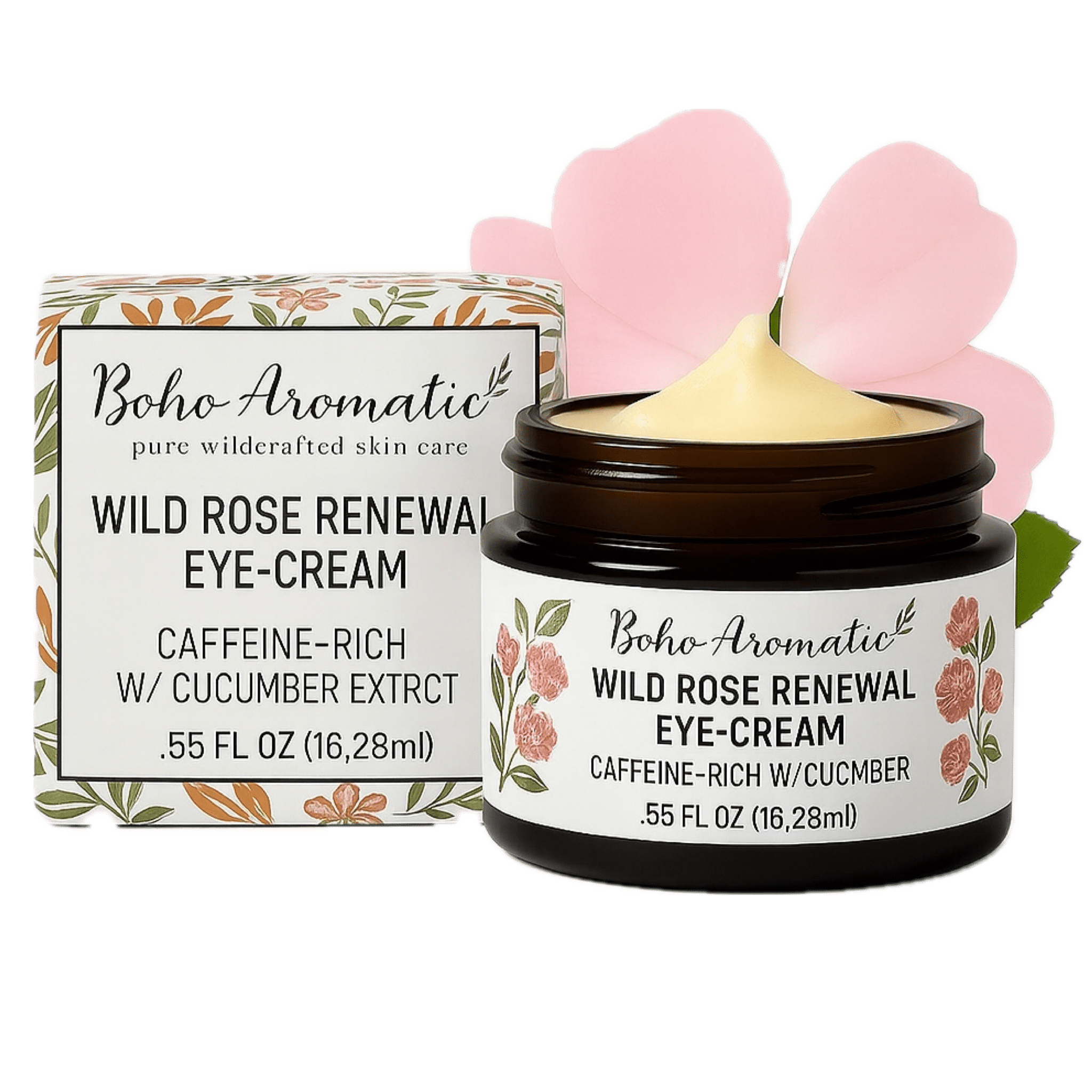 Boho Aromatic Wild Rose Renewal Eye Cream, .55 FL OZ
