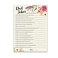 thumbnail image 1 of BOHO DAD JOKES Baby Shower Games, Daddy Jokes Shower Trivia Games - Pack of 25 - Fun Dad Joke Game, GIRL Bohemian Pink Floral Funny Joke Trivia, Rustic Sprinkle Gender Reveal Party G400-DJK, 1 of 4