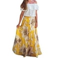 thumbnail image 1 of BOHO Hippy Women Summer Floral Long Maxi Skirt Dress, 1 of 6