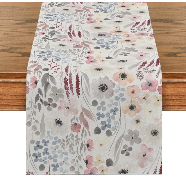 BOHO Individual Cloth for Table Runner Silver Flower Wedding Table