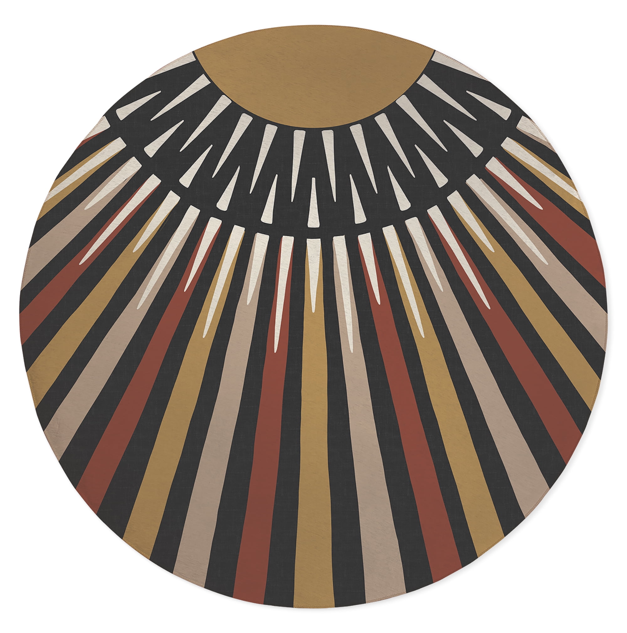 BOHO SUNBURST CHARCOAL Office Mat By Kavka Designs - Walmart.com