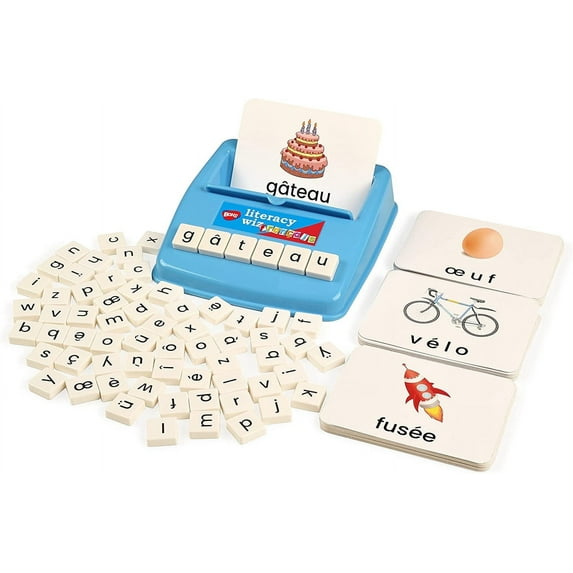 BOHS French Literacy Wiz Fun Game - Lower Case Sight Words - 60 Flash Cards - Preschool Language Learning Educational Toys