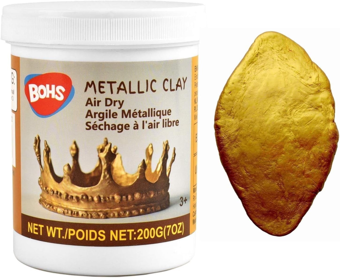 BOHS Golden Metallic Clay - 200g,Air Dry,Shiny - for Item Decoration ...