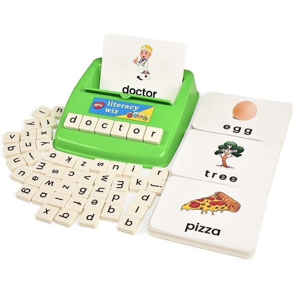 BOHS Literacy Wiz Fun Game - See and Hide Spell - Lower Case Flash Cards - Preschool Language Learning Educational Toys