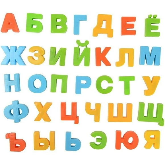 BOHS Russian Magnetic Alphabet Letters - Play on Fridge Magnets, White Board,Table - Educational Learning Toy for Kids,33 Letters