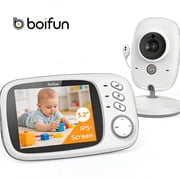 BOIFUN Baby Monitor with Camera and Audio, No WiFi, VOX Mode, Night Vision, 3.2'' HD Screen, Two-Way Audio, Baby Camera