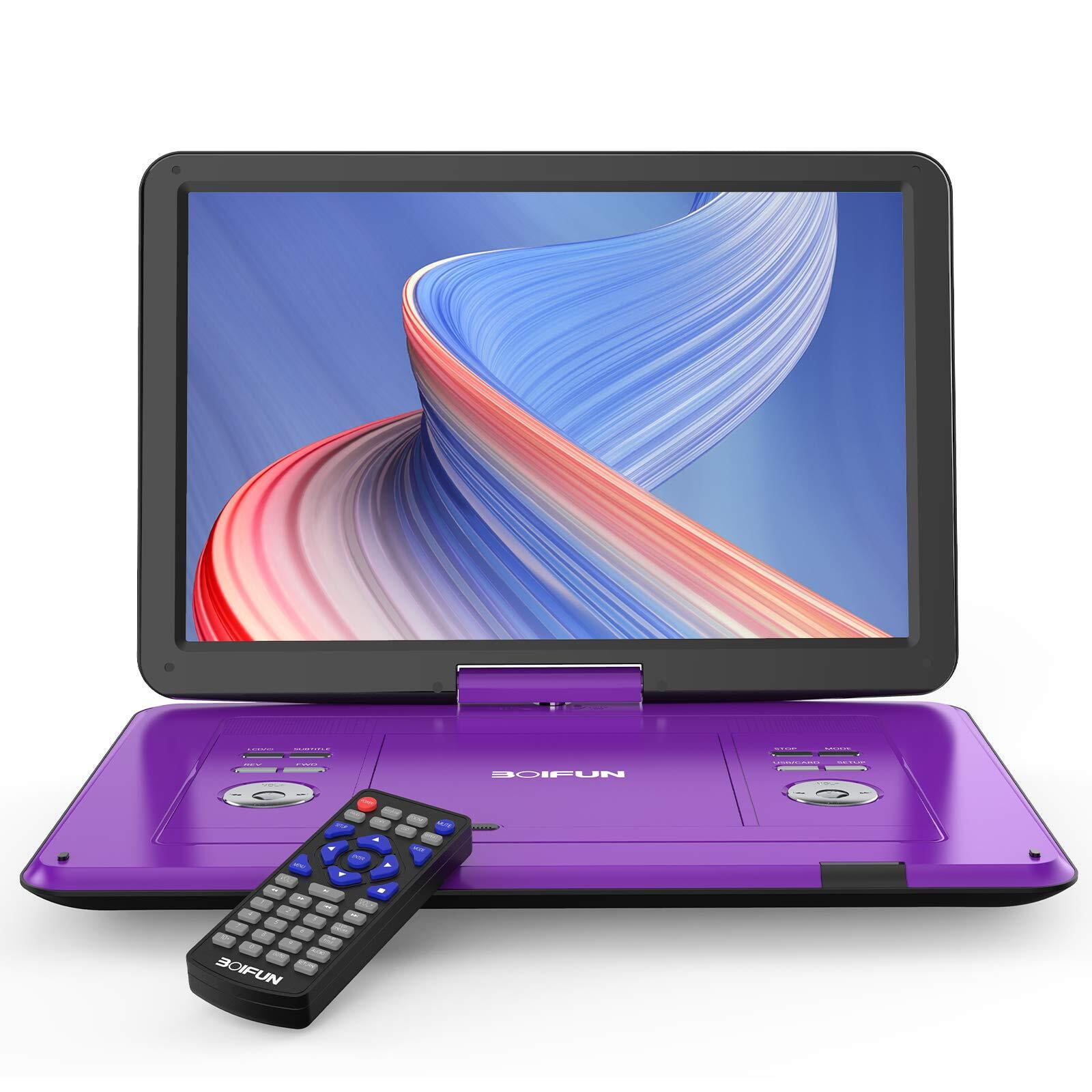 BOIFUN Portable DVD Player with 15.6 Large HD Screen, 6 Hours Rechargeable  Battery, Support USB/SD Card/Sync TV and Multiple Disc Formats,Car Dvd