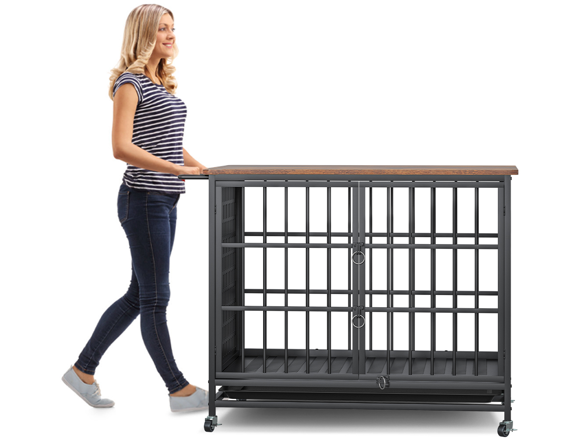 BOINN Dog Crate, 41 inch Heavy Duty Extra Large Dog Crate Furniture for