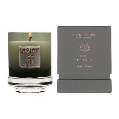 BOIS ET SANTAL Stoneglow Metallique Tumbler Boxed Scented Jar Candle