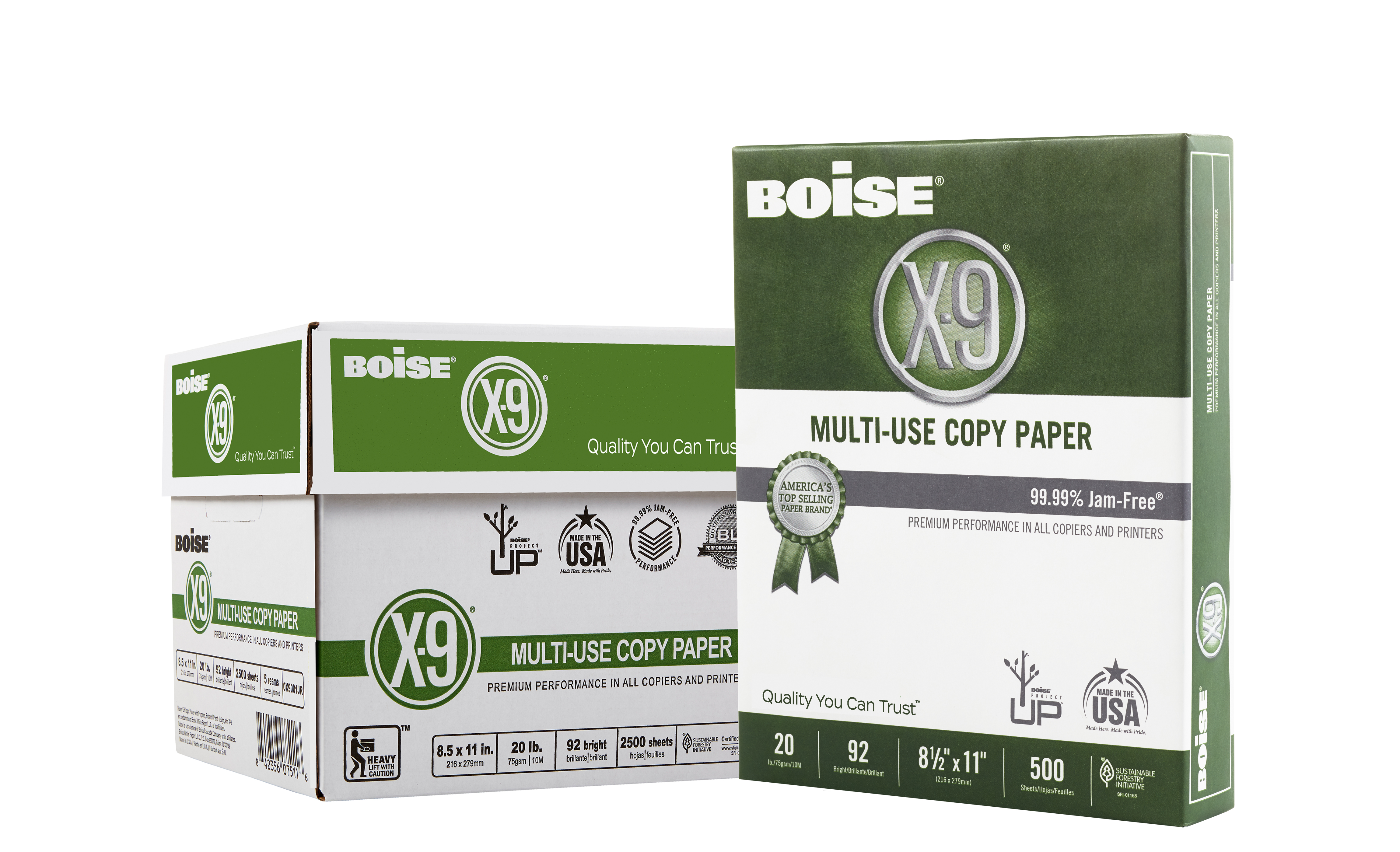 BOISE X-9, Printer-Ready, Multi-Use Copy Printing Paper, 8.5