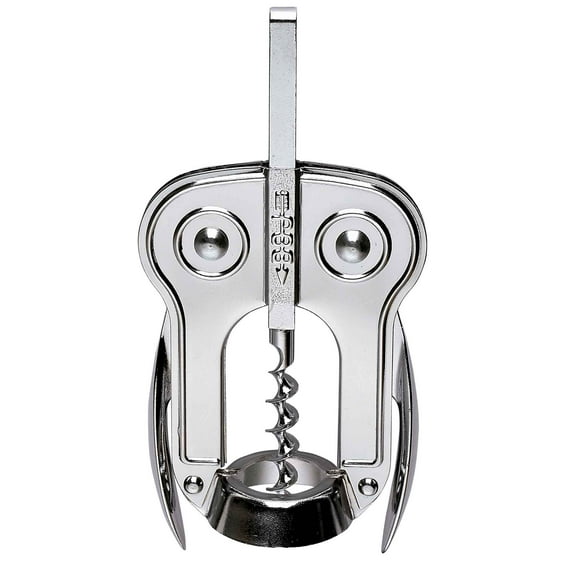 BOJ 00990301 Lux Owl Style Handheld Wine Opener - (Silver)