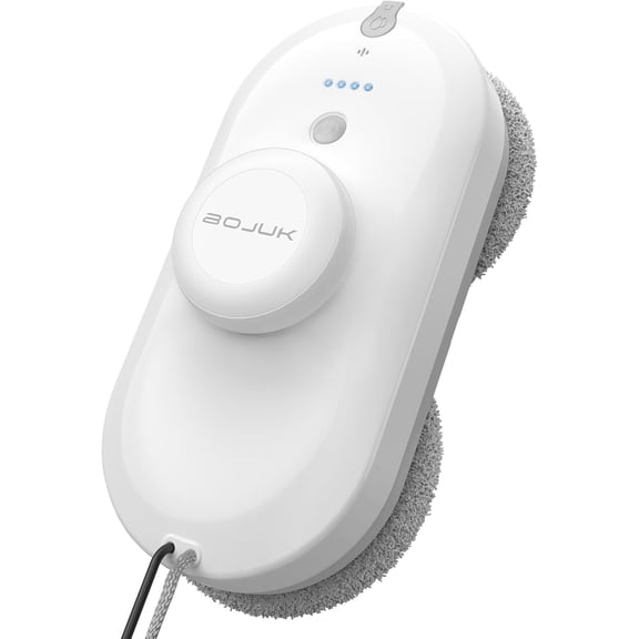 BOJUK Window Cleaning Robot, 5000Pa Suction, Dual Spray, AI Smart Path Planning, Wet and Dry Glass Cleaner with Edge Detection and Anti-Drop Protection for High-Rise Windows