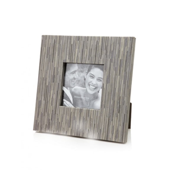 BOKA Grey faux bamboo wood 5x5 frame by Reed Barton - 5x5