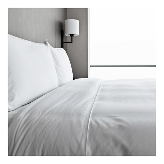 BOKSER Basics Hospitality Percale Hotel Duvet Cover - White - King - 200TC - Bulk Case of 12, Designed for Hotels, Rentals, Multi-Property Use
