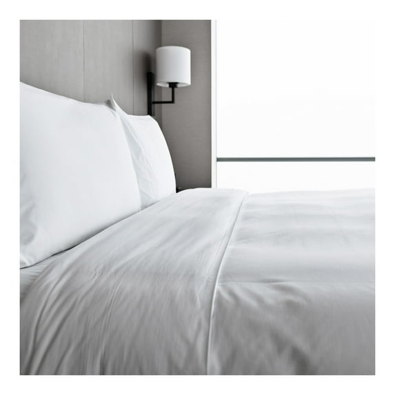 BOKSER Basics Hospitality Percale Hotel Duvet Cover - White - Twin - 200TC - Bulk Case of 12, Designed for Hotels, Rentals, Multi-Property Use