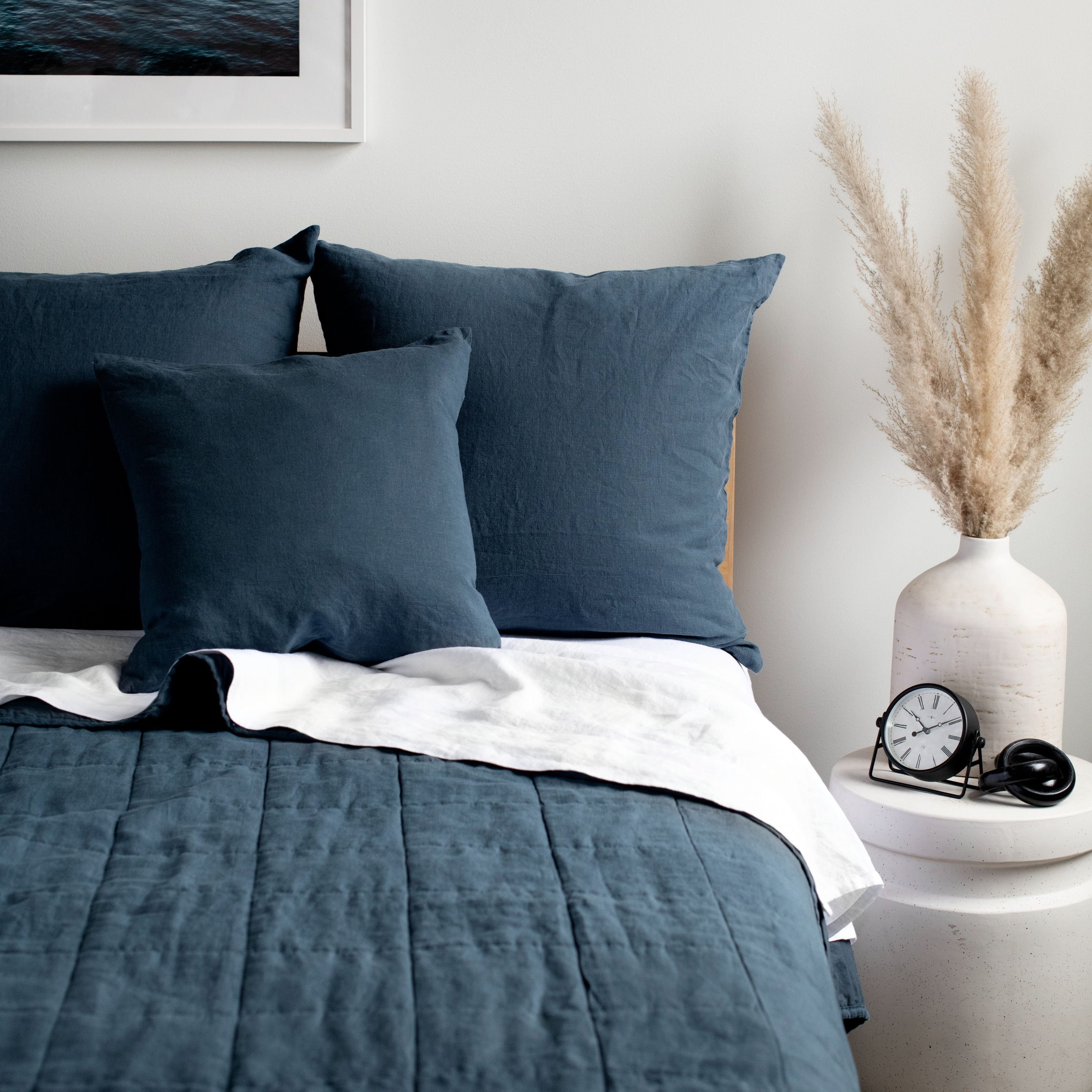 Baltic Blue Twin Microfiber Quilt Set