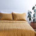 thumbnail image 1 of French Linen Box Stitch Quilt - Twin/Twin XL - Honey | BOKSER HOME, 1 of 5