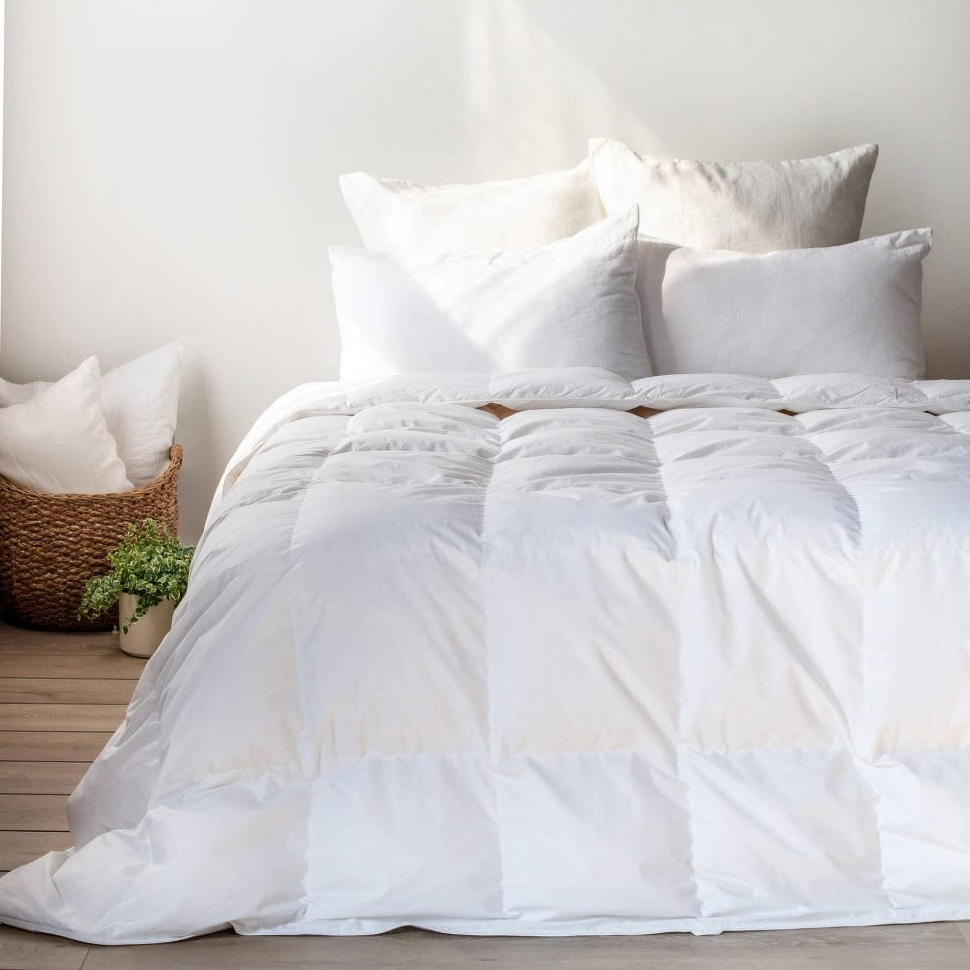 King Size White Organic Cotton All Season Duvet Comforter