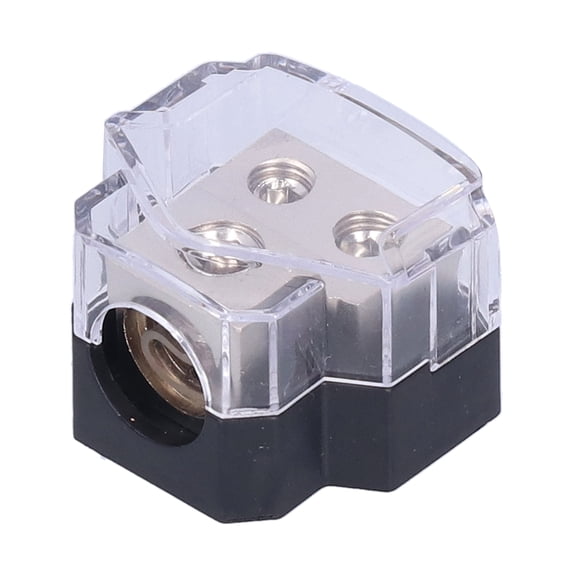 BOKYAN 1 In 2 Out Power Distribution Block Fuse Holder 60A Heavy Duty Ground Junction Post Box for Car Trucks Boats RVs Audio Amplifier Modification 1.7x1.3x1.6 inches / 43.5x33x39.5 mm Dual Units