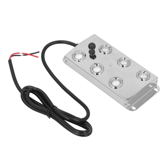 BOKYAN 1.35m / 53.1 inches Cable Ultrasonic Water Pond Fountain Fogger Stainless Steel 6 Heads Quiet Mist Maker for Landscape Garden DC45-48V