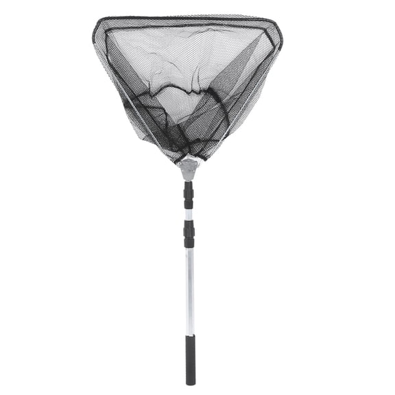 BOKYAN 1.5M / 59.1 inches Durable Triangular Folding Fishing Landing Net with Telescoping Pole Handle