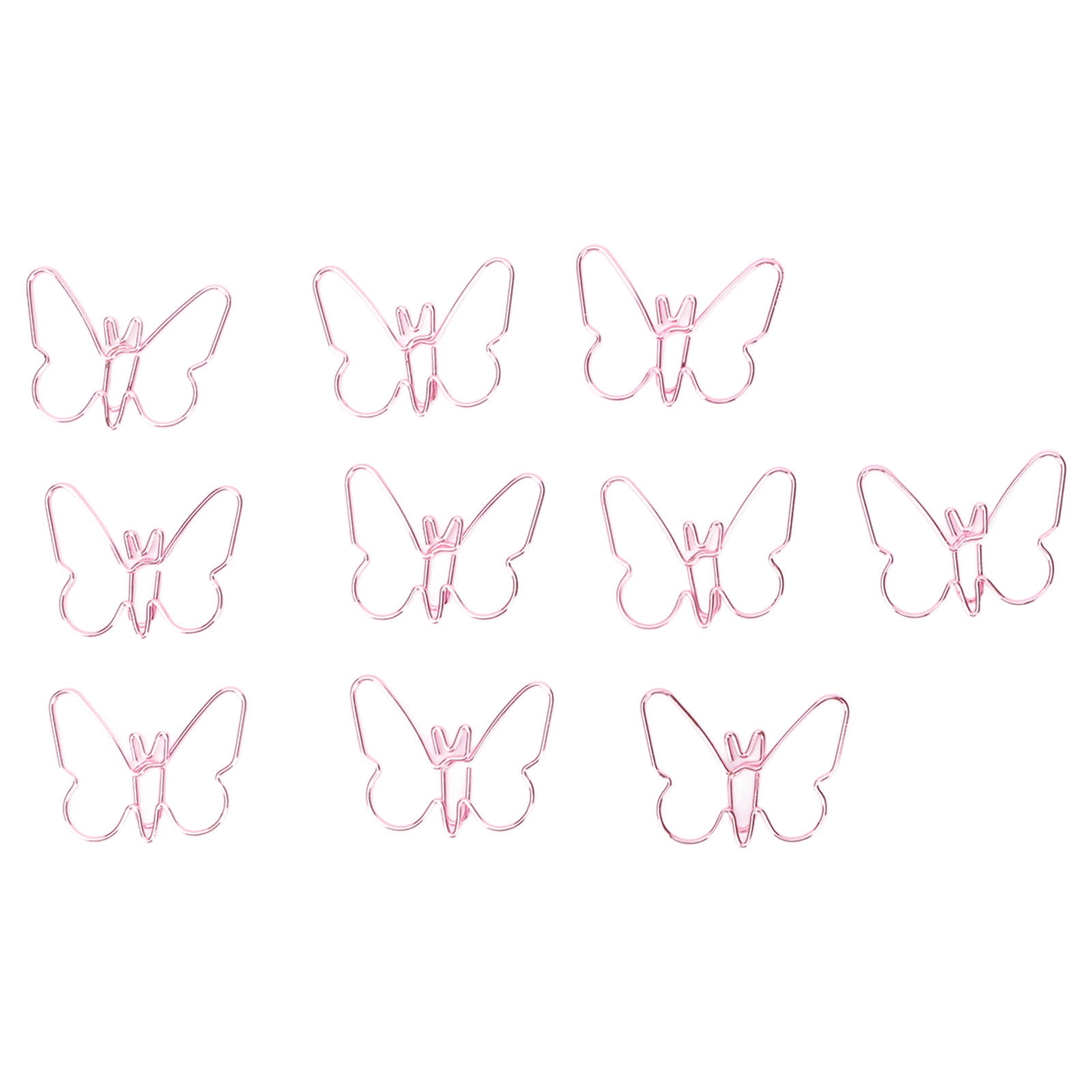 BOKYAN 100 Pcs Shaped Paper Clips Pink Butterfly Shape Metal Cute Style Portable Office Clips for Documents Planners and Crafts Perfect Desk Accessories (3.94 inches / 10 cm)