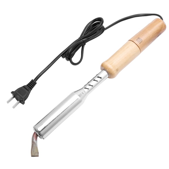 BOKYAN 100W Electric Soldering Iron with Wood Handle, 220V Solder Welding Chisel Tip Tool for Home Repair, Electronics, and Circuit Boards, Instant Heating Anti-Slip Heavy-Duty Soldering Gun